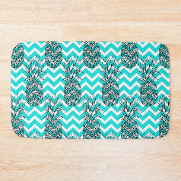 Item preview, Pattern pineapple stripes turquoise spikes designed and sold by PandaPope.
