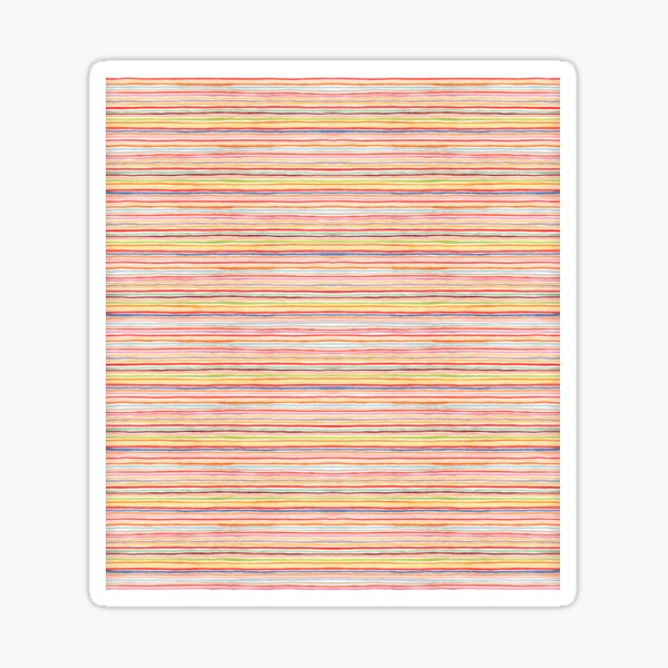 Watercolor Lines Reds and Pinks by Robayre Sticker