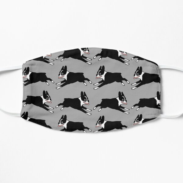 Jumping Boston Terrier Cartoon Dog Flat Mask