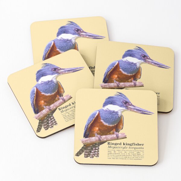 Item preview, Ringed kingfisher bird at dawn designed and sold by Mauricio Acosta.