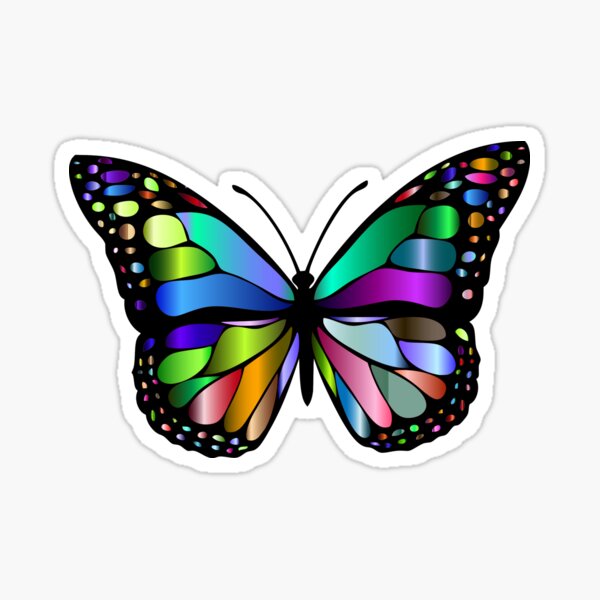 Prismatic Butterfly Sticker