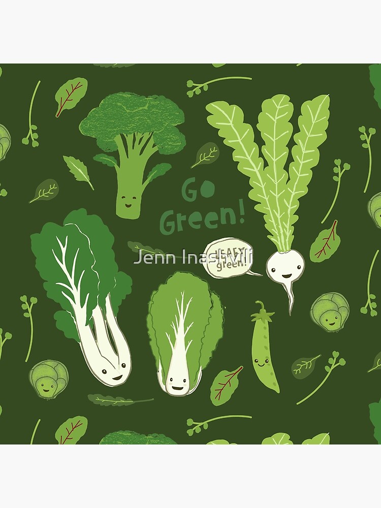 Go Green! (Leafy Green!) Happy Garden Veggies Tote Bag