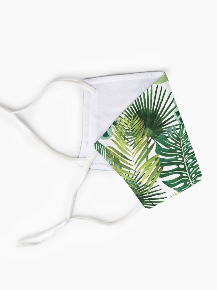 Alternate view of bloom daily planners tropical palm leaves Mask