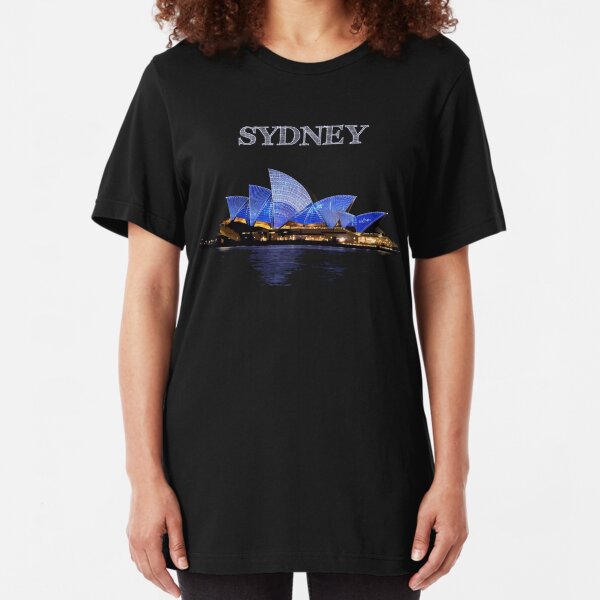 Sydney Opera House - White ink Slim Fit T-Shirt