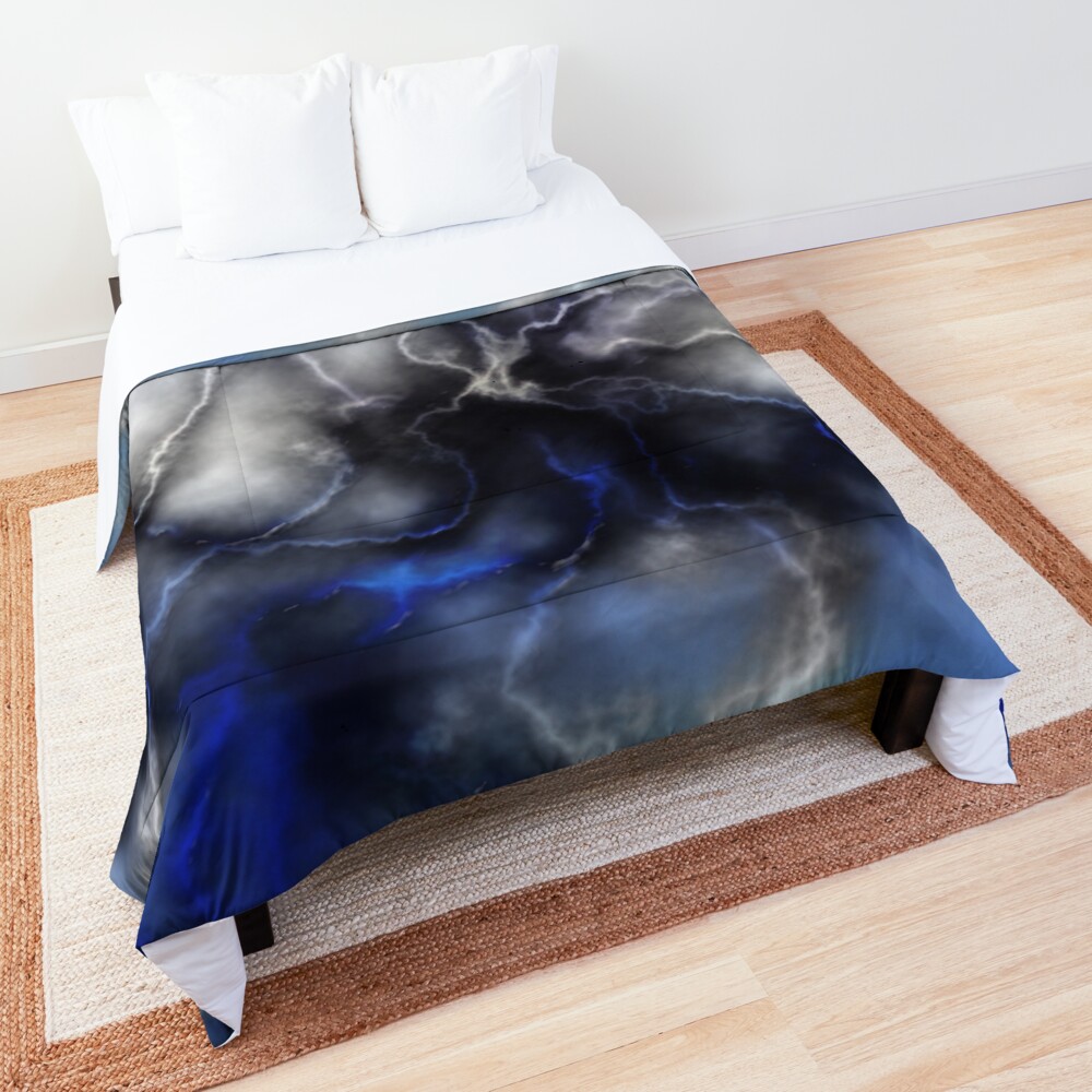 Lightning ride (blue) Comforter