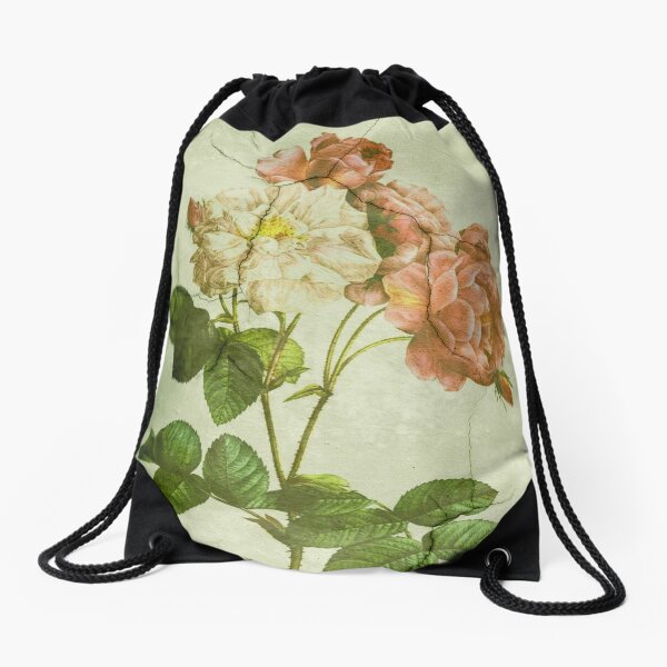 Aperçu de l'œuvre Pivoines blanches et roses vintage | Art mural victorien vert sauge créée et vendue par Gascondi.