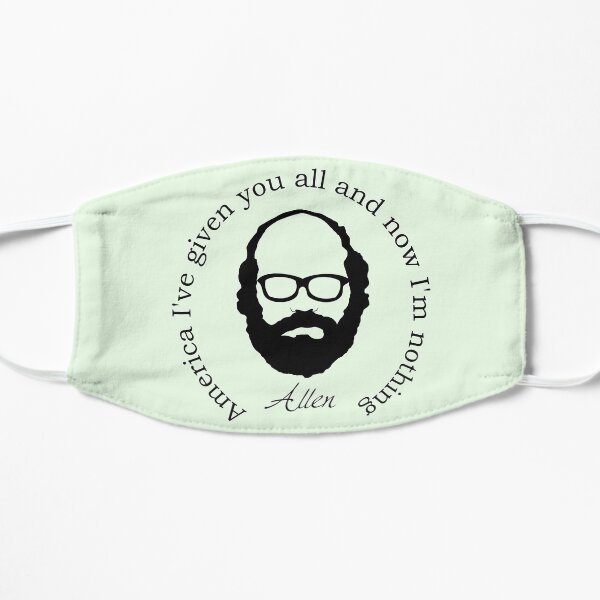 Allen Ginsberg Book Quote Flat Mask