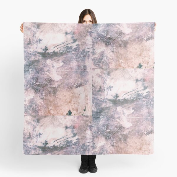 Smoky Quartz Crystal Acrylic & Ink Scarf