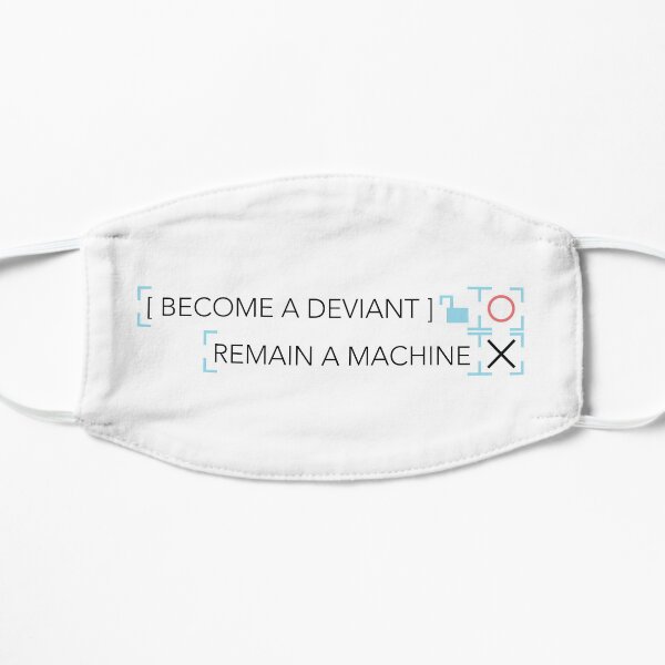 BECOME DEVIANT (Black Text) Flat Mask