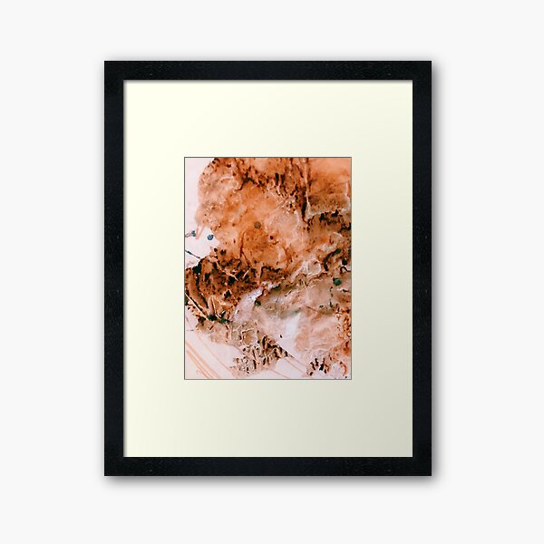 Tiger's Eye Crystal Acrylic & Ink Framed Art Print
