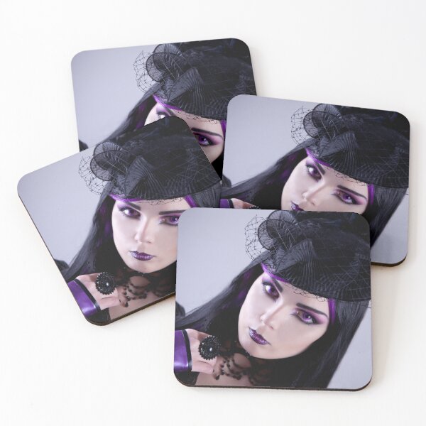 Item preview, Elegant gothic style portrait with purple makeup  designed and sold by Elisanth.