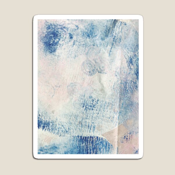 Aquamarine Crystal Acrylic & Ink Magnet