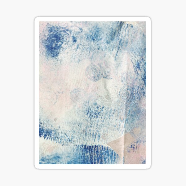 Aquamarine Crystal Acrylic & Ink Sticker