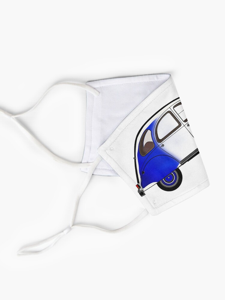 Masque ''2CV avec les couleurs du drapeau français' : autre vue