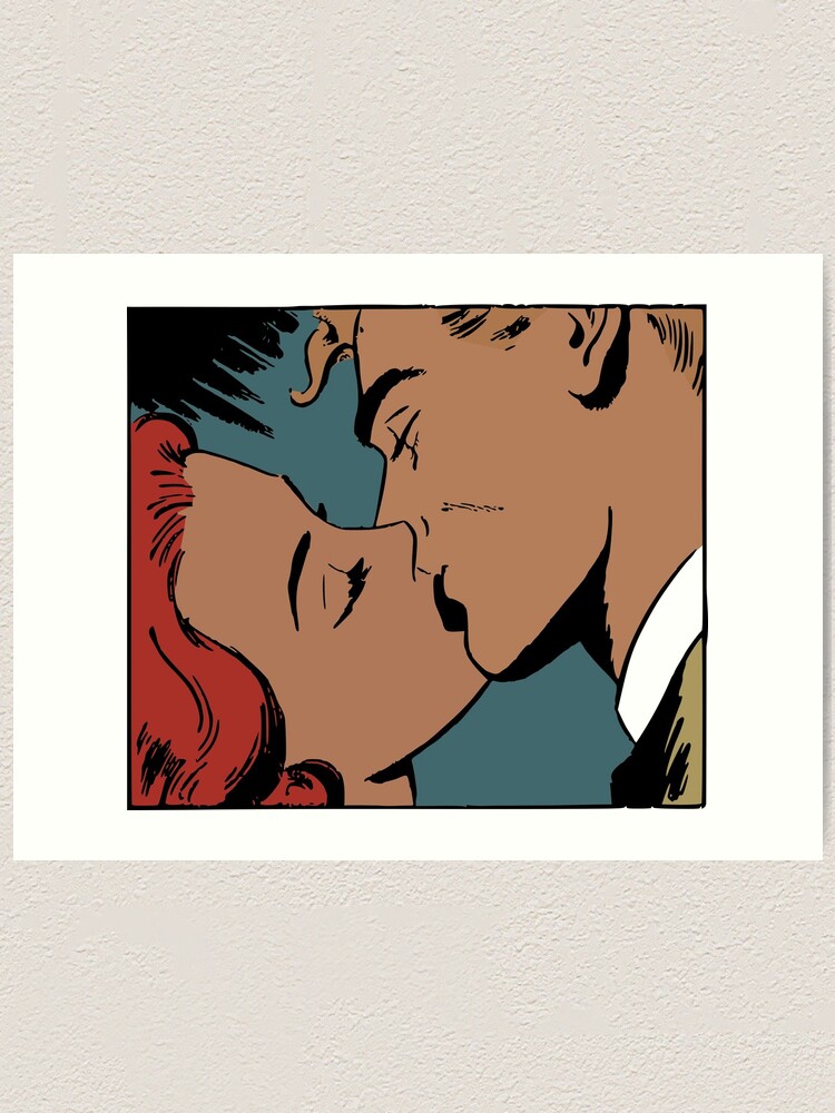 Retro Kissing Cartoon Retro Kissing Cartoon
