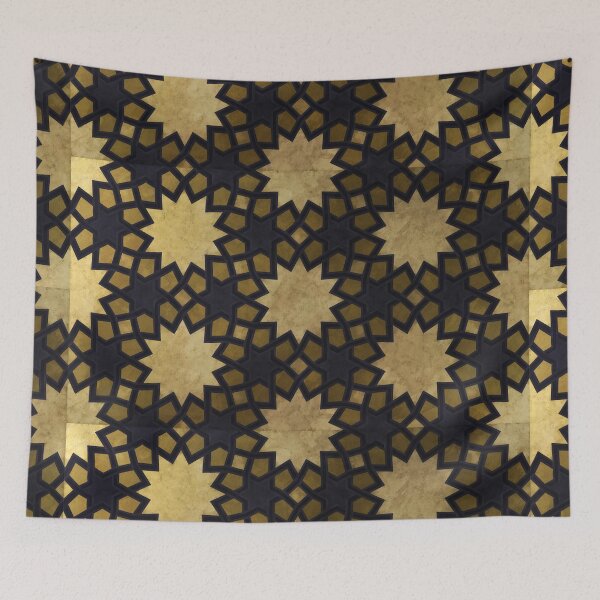 Item preview, Golden Islamic Middle Eastern Arab Mandala Pattern designed and sold by Mandala Peace.