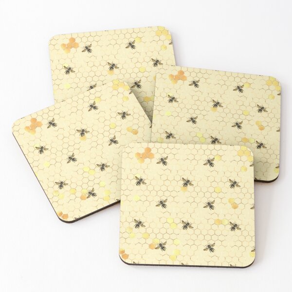Item preview, Vintage Sunflower Bee Honeybee Design Pattern designed and sold by digitalvintage.