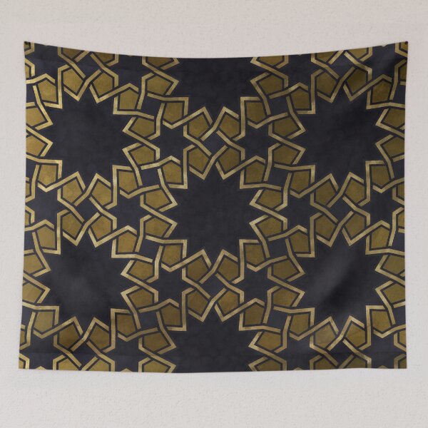 Item preview, Golden Islamic Middle Eastern Arab Mandala Pattern designed and sold by Mandala Peace.
