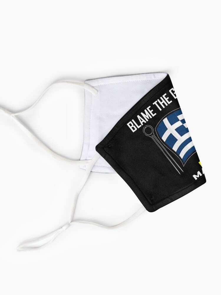 Alternate view of Blame The Greeks ! T-Shirt Design Mask