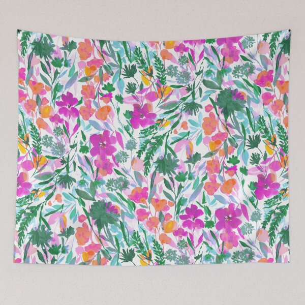 Item preview, Upside Floral Magenta Green designed and sold by Jacqueline Maldonado.