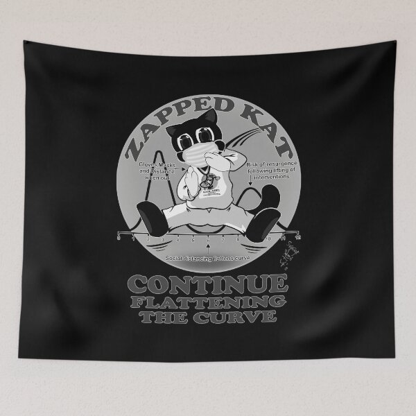 Item preview, Zapped Kat - Flattening the Curve by Swoot designed and sold by swoottees.