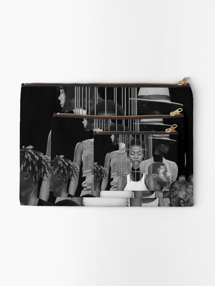 Alternate view of Invisible Loneliness - Lonely, black and white, people, Zipper Pouch