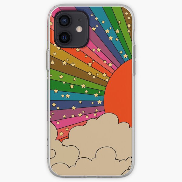 Rainbow 70s sun iPhone Soft Case