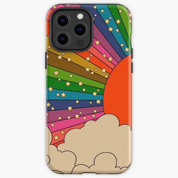 Rainbow 70s sun iPhone Tough Case