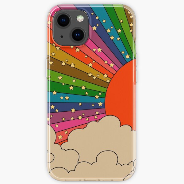 Regenbogen 70er Sonne iPhone Flexible Hülle