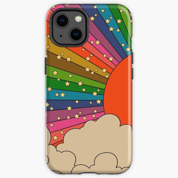 Rainbow 70s sun iPhone Tough Case