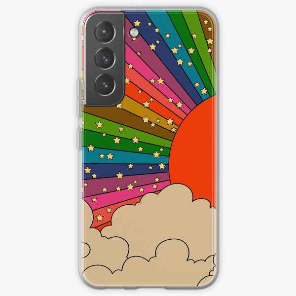 Rainbow 70s sun Samsung Galaxy Soft Case