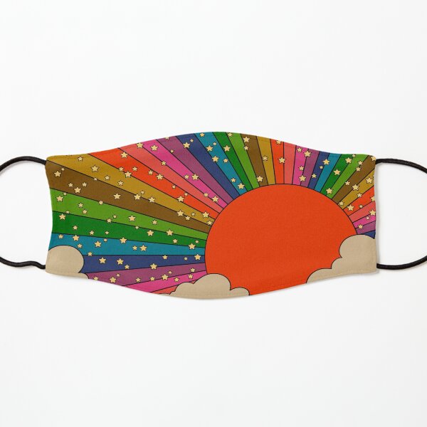 Rainbow 70s sun Kids Mask