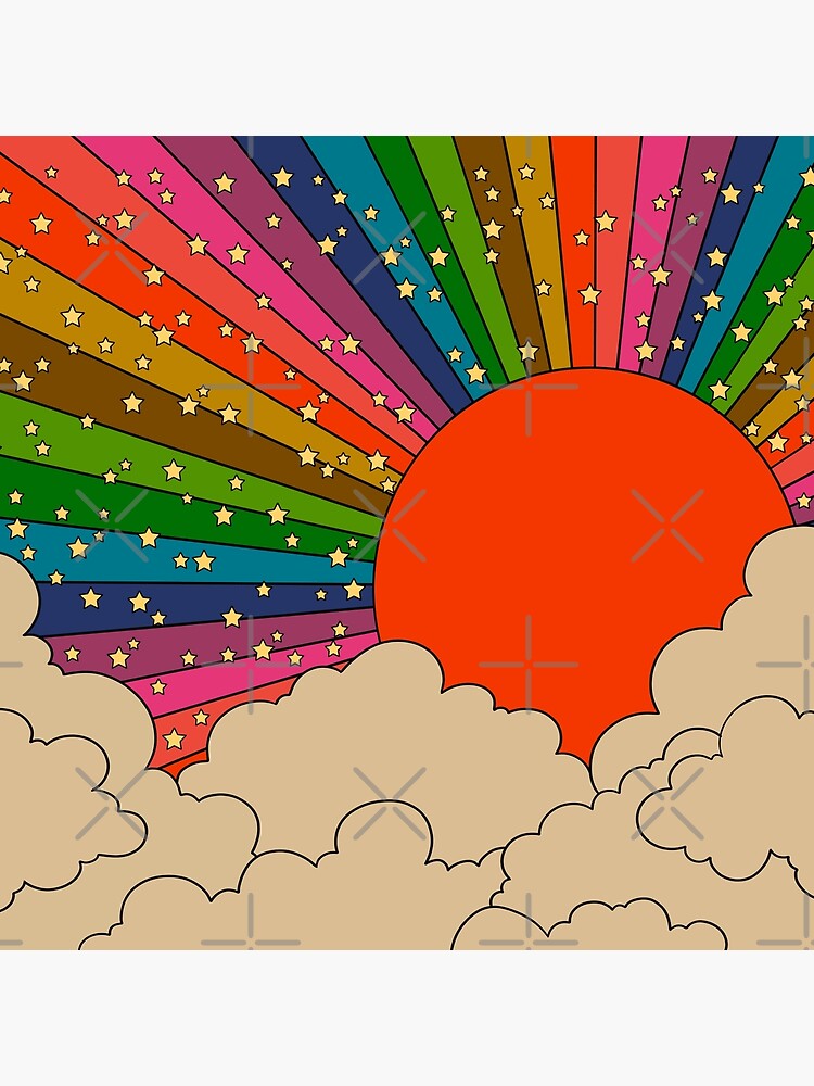 Rainbow 70s sun by MissPennyLane