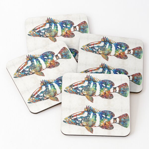 Item preview, Colorful Grouper 2 Art Fish by Sharon Cummings designed and sold by Sharon Cummings Art.