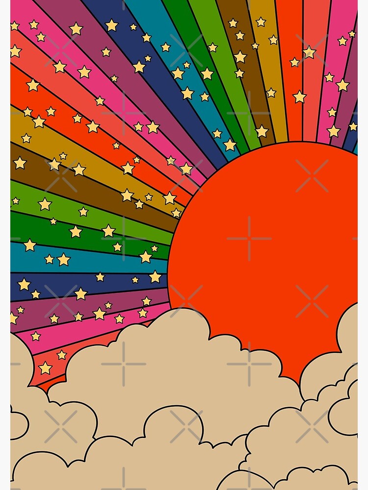 Rainbow 70s sun by MissPennyLane