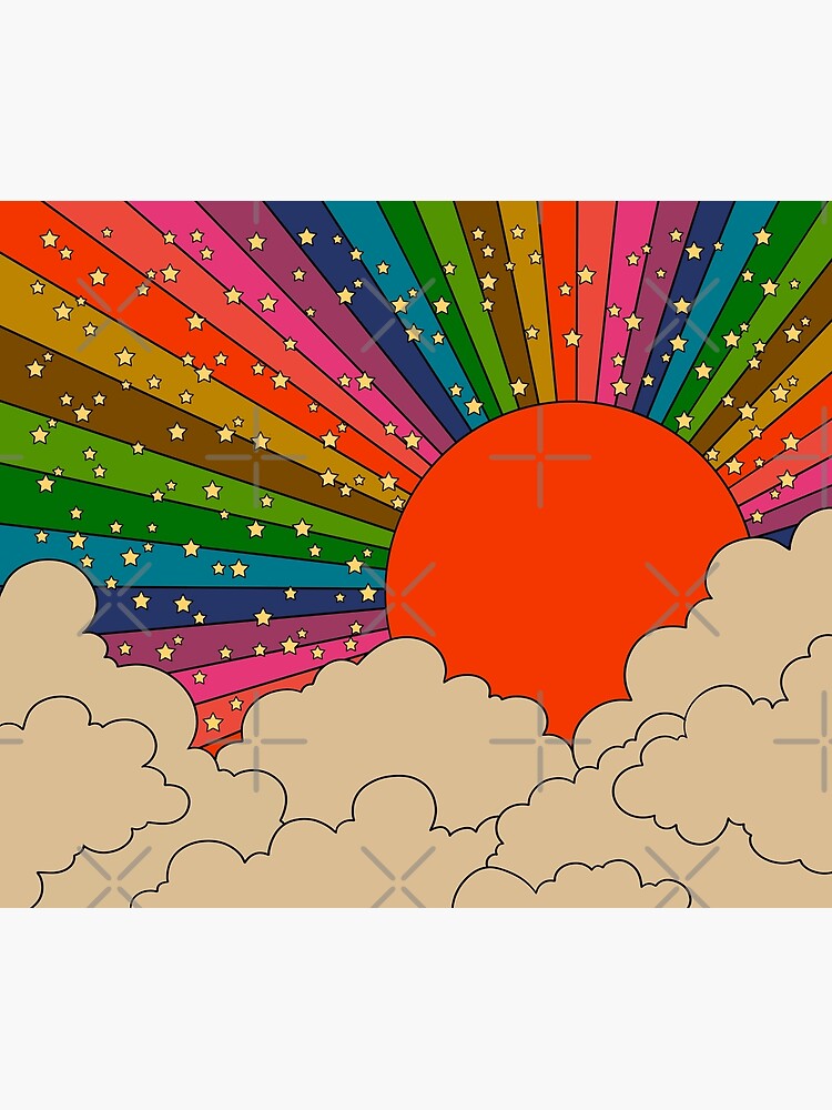 Rainbow 70s sun by MissPennyLane