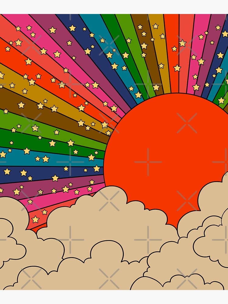 Rainbow 70s sun by MissPennyLane