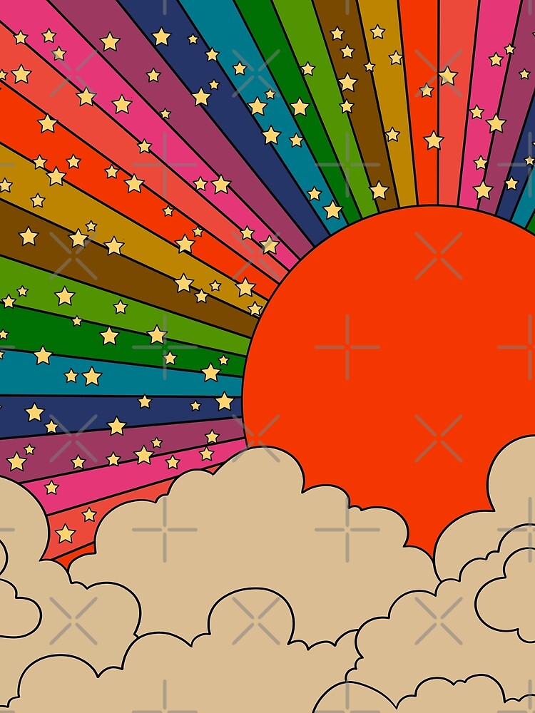 Rainbow 70s sun by MissPennyLane