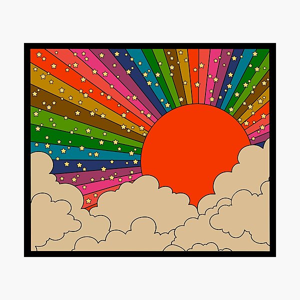 Item preview, Rainbow 70s sun designed and sold by Audrey Herbertson.