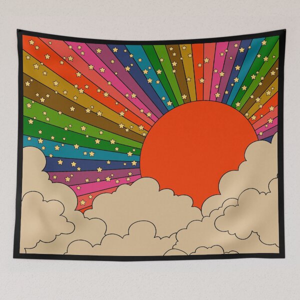 Item preview, Rainbow 70s sun designed and sold by Audrey Herbertson.
