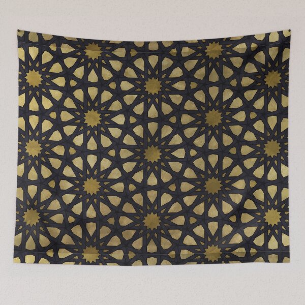 Item preview, Golden Islamic Middle Eastern Arab Mandala Pattern designed and sold by Mandala Peace.