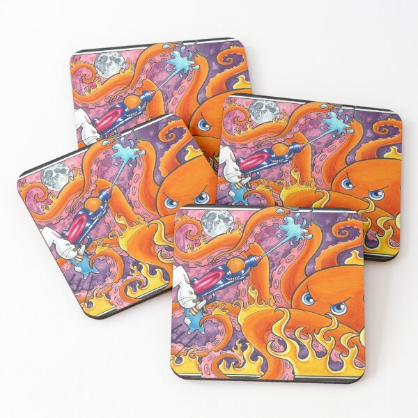 Item preview, Bunny vs Fire Octopus designed and sold by Jes Martin.