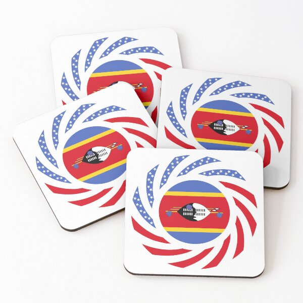Item preview, Swazi American Multinational Patriot Flag Series designed and sold by Carbon-Fibre Media.