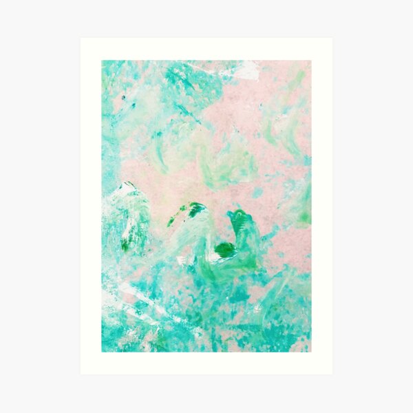 Jade Crystal Acrylic & Ink Art Print