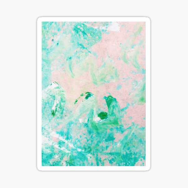 Jade Crystal Acrylic & Ink Sticker