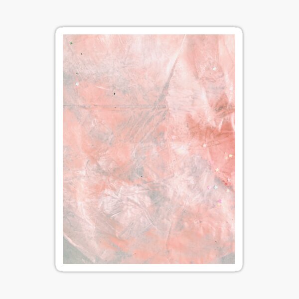 Rose Quartz Crystal Acrylic & Ink Sticker