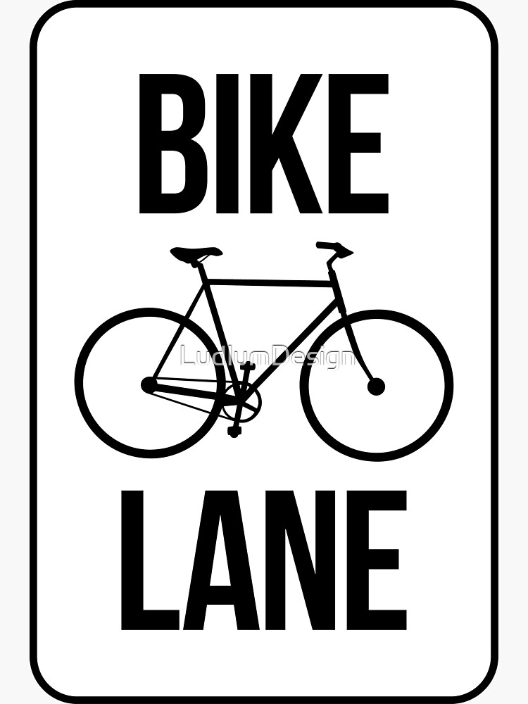 Bike Lane Sticker For Sale By Ludlumdesign Redbubble 5723