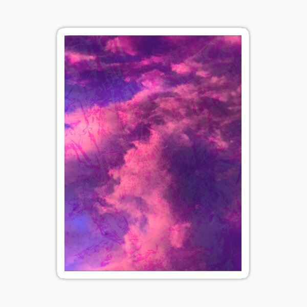 Amethyst Crystal Digital Print Sticker