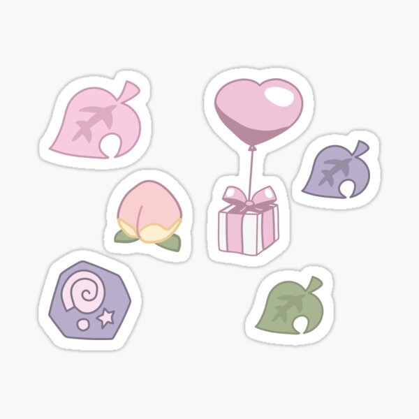 Animal Crossing icons pastel Sticker