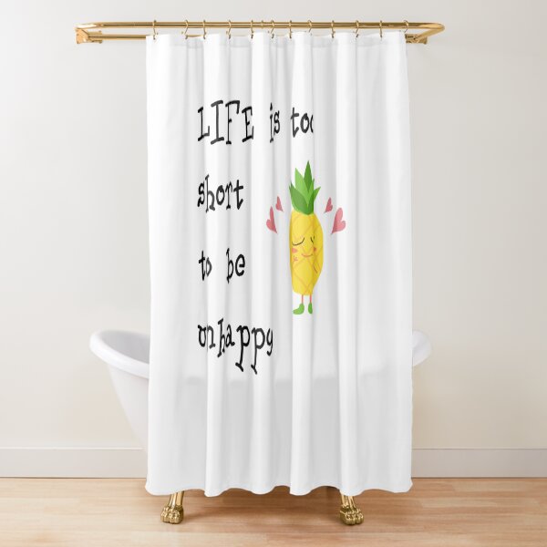 be happy Shower Curtain